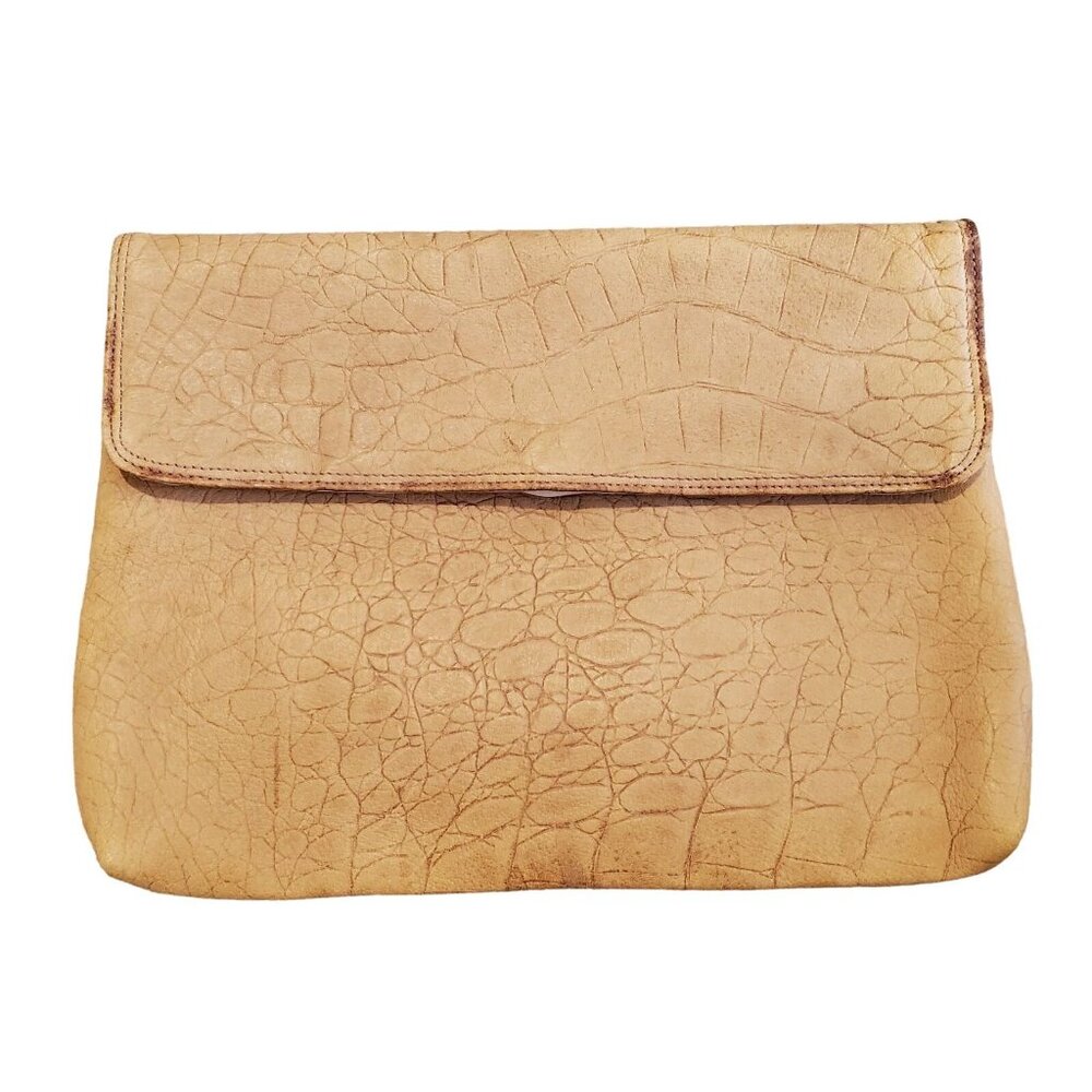 VINTAGE Toni Leather Clutch Tan